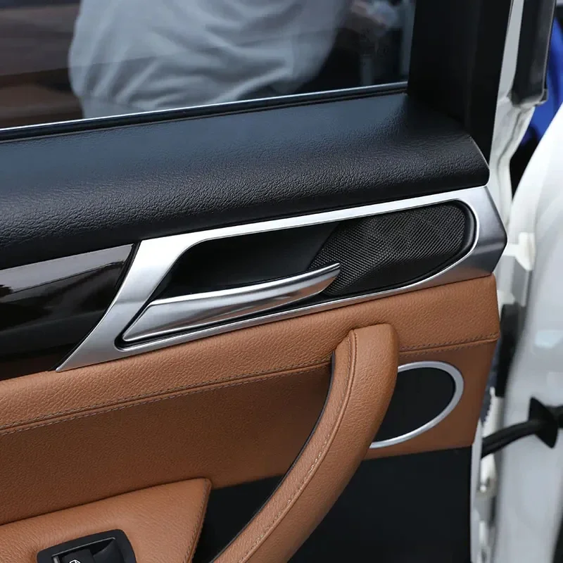 

ABS Silver Car Inner Door Handle Frame Cover Trim Sticker Fit For BMW X3 F25 2011-2017 Auto Interior Decorative Accessories