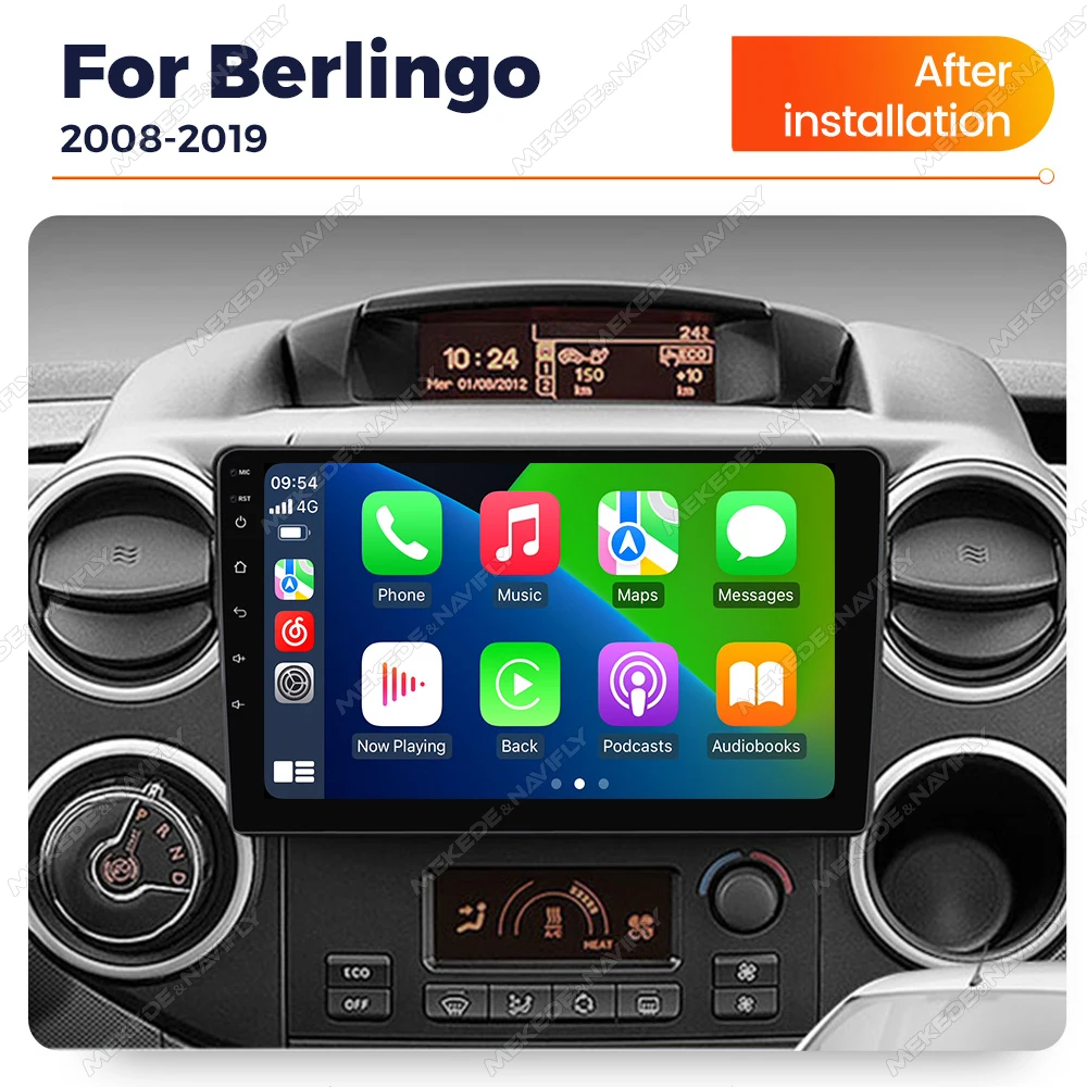 Android 14 Car Radio For Citroen Berlingo B9 Peugeot Partner 2008 - 2019 Multimedia Receiver Autoradio GPS Wireless CARPLAY+AUTO