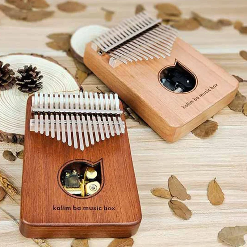 Wooden Kalimba 17 Keys Professional Mini Thumbs Piano Children Adults Tuning Keyboard Portable Music Instrument Rare Kids Gift