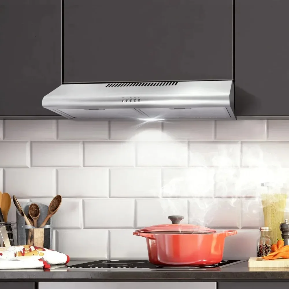 900mm Ultra-Thin Electric Range Hood Stainless Steel Household Embedded Small Apartment Hotel Portable Range Hood
