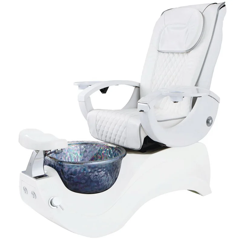 Pedicure Chair,Modern Luxury No Plumbing Nail Salon Throne Lay Down Beauty Shop Electric Foot Bath Spa Massage Pedicure Chair