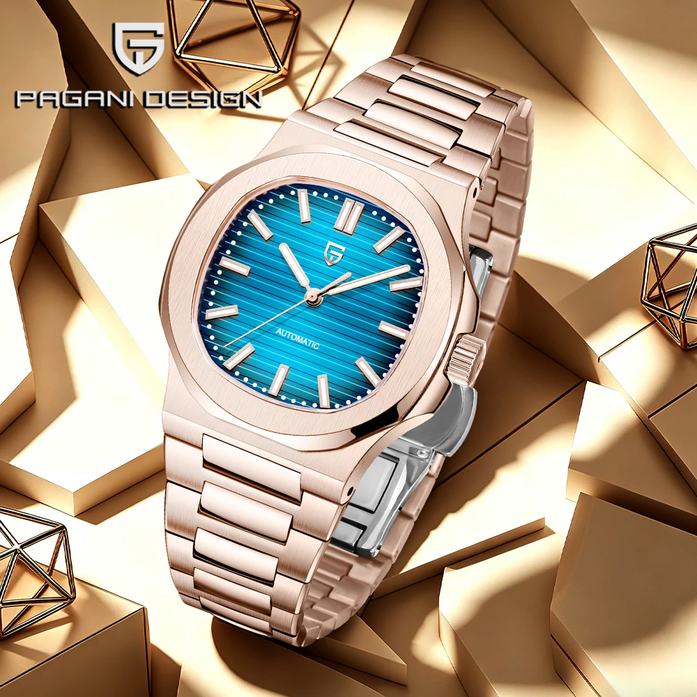 

Pagani Design Watches 2026 Luxury Rose Gold Mechanical Men's Watch Automatic Watch Top brand Sapphire Crystal Diving Men's Clock
