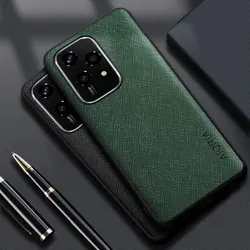 Case for Honor 200 Pro funda cross pattern Leather cover Luxury coque for honor 200 lite case Cover