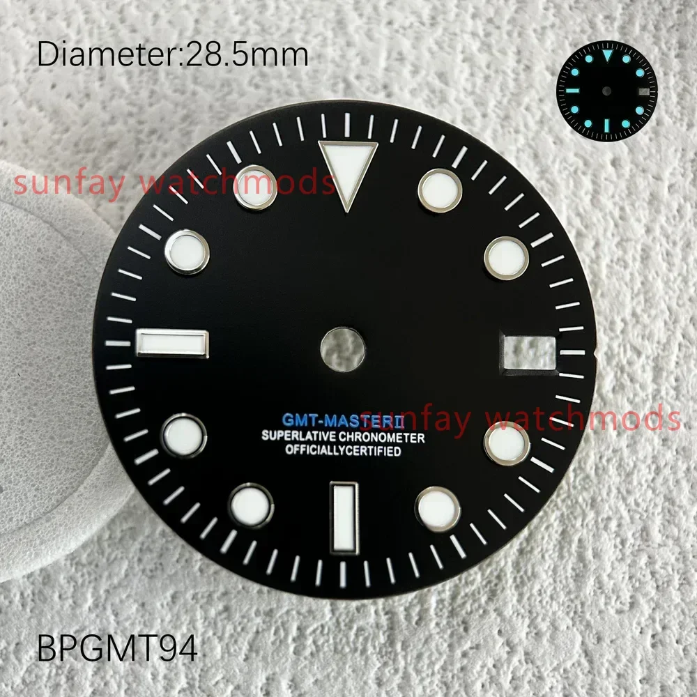 

28.5mm NH34 GMT Modified SUB Dial Watch Accessories Custom Watch Dials