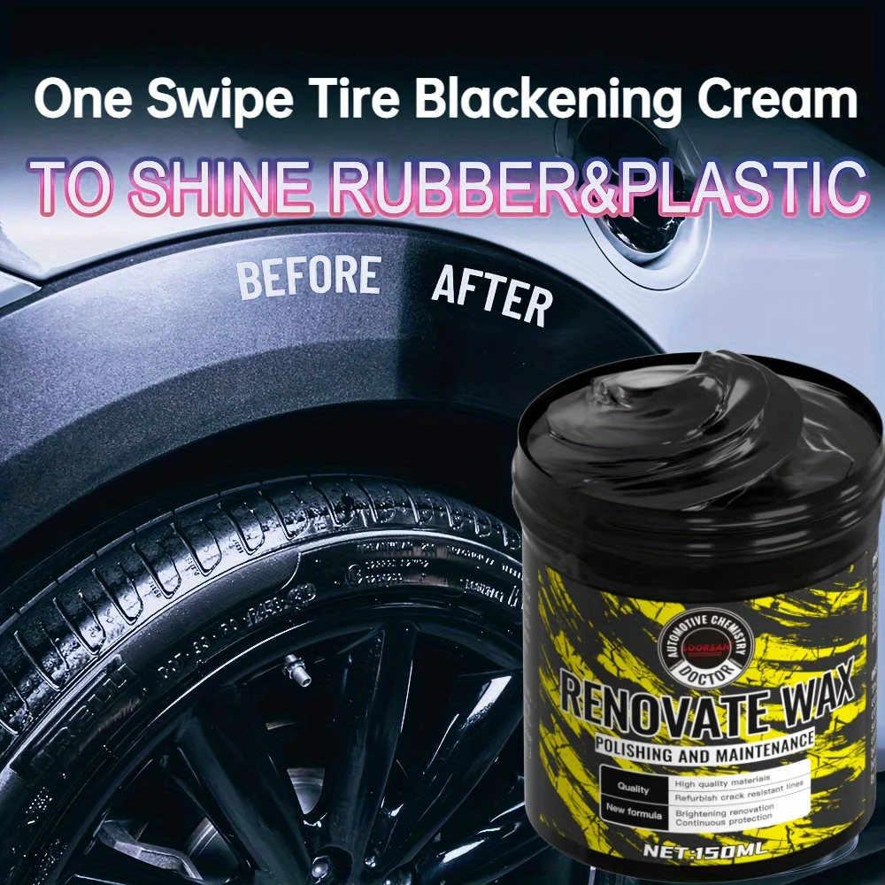 

LOORSAN Воск для бликов шин и искусственной кожи — восстанавливает выцветший резиновый, пластик и искусственная кожа, водостойкая глянцевая отделка