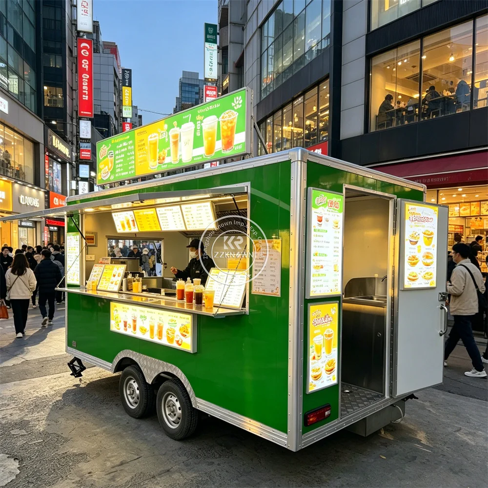 

Commercial Stainless Steel Food Truck Mobile Street Kitchen Trailer High Quality Custom Food Trailer With One Stop Service