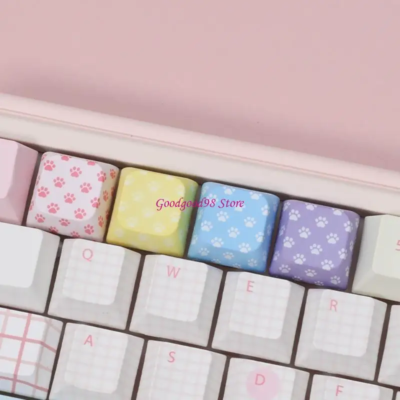 Table Theme Keyboard Button Keycaps Set, Cartoon Printed Finish Keycap Set