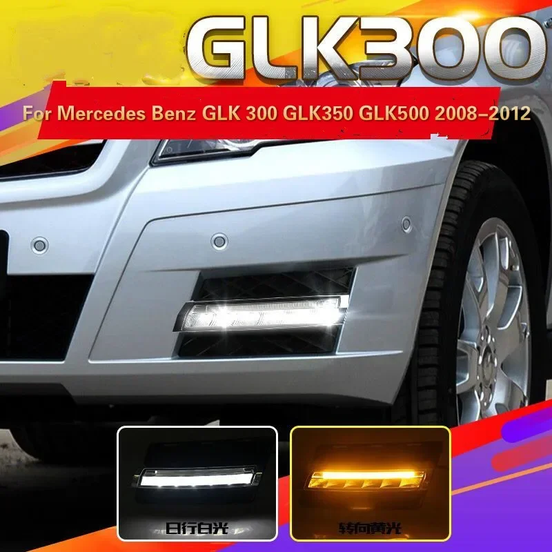 Car For Mercedes Benz GLK 300 GLK350 GLK500 2008 - 2012 Yellow Trun Signal LED DRL Daytime Running Light Fog Head Lamp