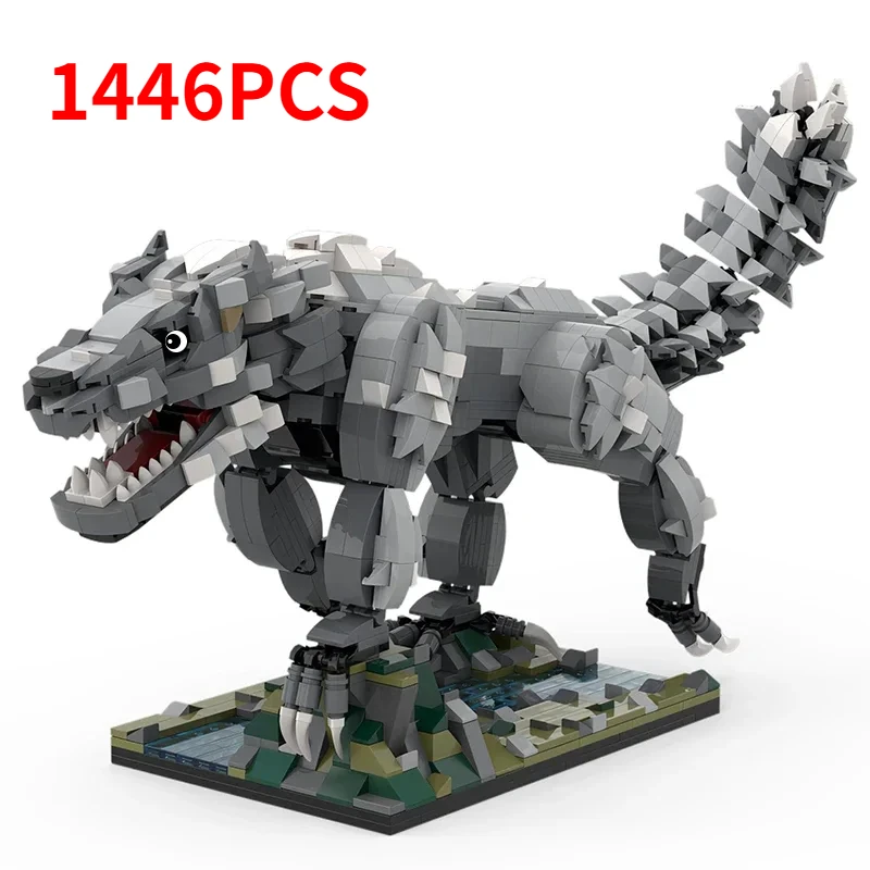 Wild Wolf Building Blocks MOC-98876 Norse Mythology Devourer of The Sun Wolf Giant Wolf Beast Assembly Model Puzzle Kid Toy Gift