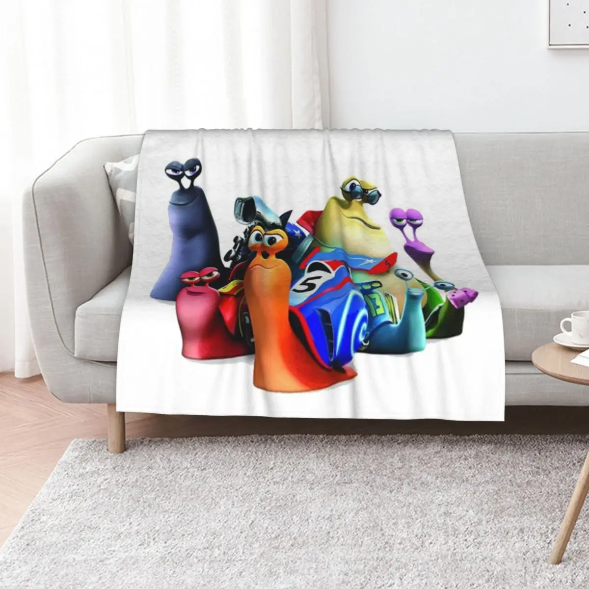 Snail turbo Throw Blanket Cozy Sofa Blanket for TV Watching Napping