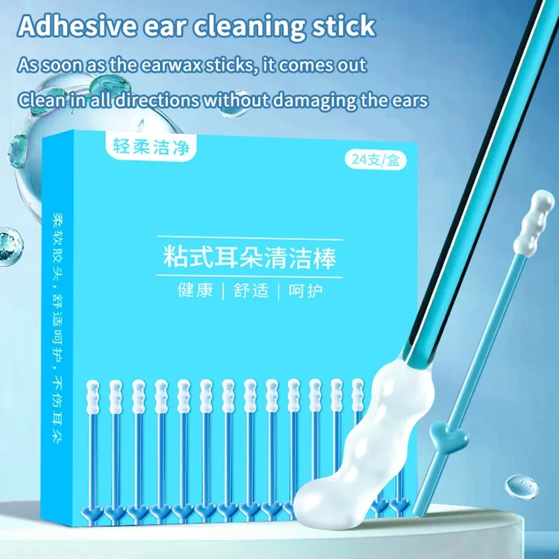 Reusable Earwax Removal Swabs –Sticky Ear Cleaning Stick, Adhesive Ear PickSoft Ear Cleaning Tools for Gentle Care, for All Ages
