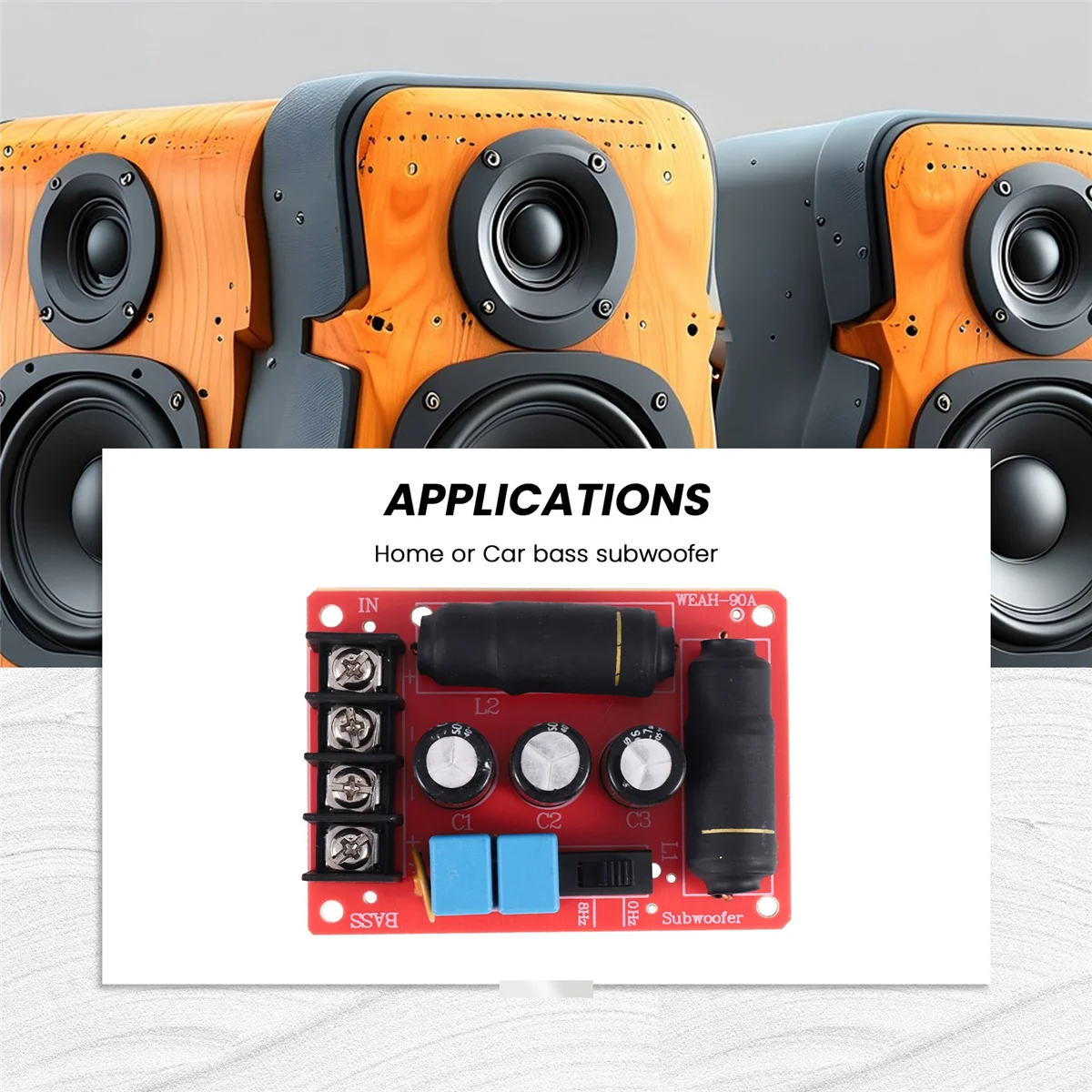 A52TPure Bass Subwoofer Second-Order Crossover Speaker Frequency Divider DIY Home Theater