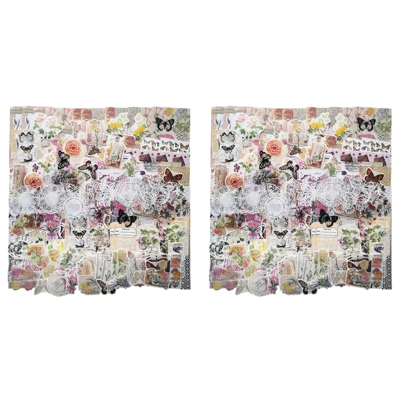 

ABIK-520Pc Vintage Scrapbook Supplies Aesthetic Scrapbook Stickers For Journaling,Gift Wrapping Cottage Decor Collage Craft B
