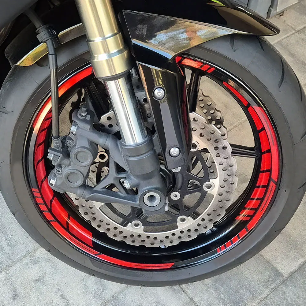 

1 Set Motorcycle Tyre Waterproof Trim Strips Wheel Reflective Sticker 18-21 Inch Tire Night Safety Decoration Decal for Car Bike