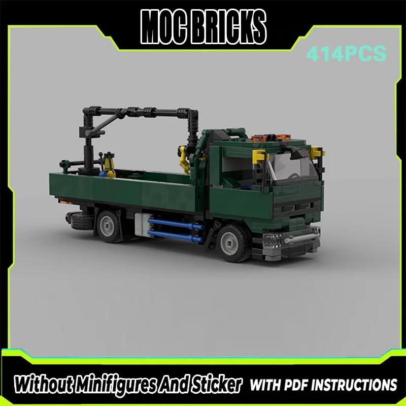 

City Car Model MOC Building Bricks Heavy Side Loader Truck Modular Technology Gifts Holiday Assemble Children Toys Suit