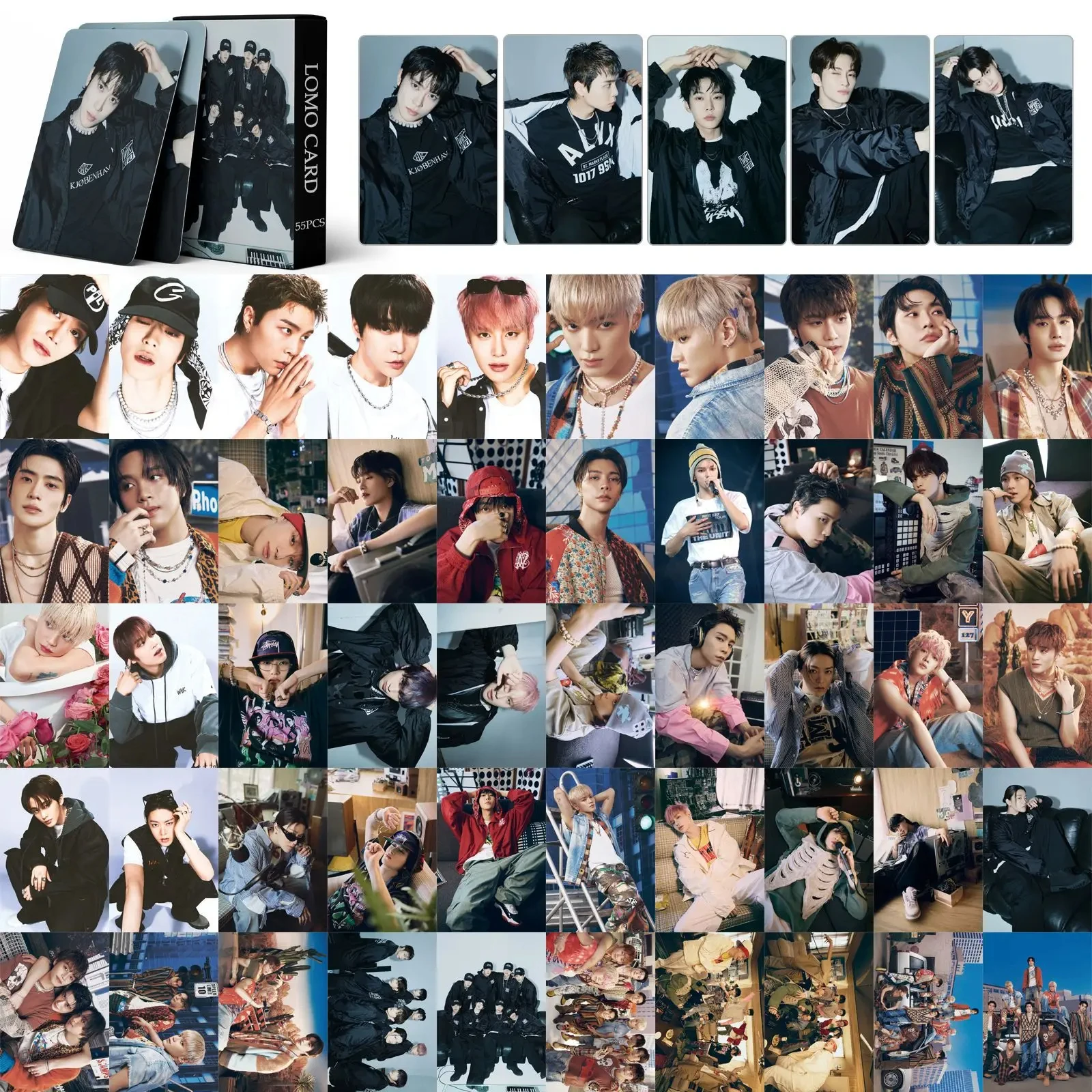 Imagem -03 - Kpop Idol Photocards Novidades Album Walk Cartões Lomo hd Impresso Photocards Sion Jaehee Sakuya Doyoung Yuta Jaehyun Jungwoo Fãs Presentes 55 Pcs por Conjunto