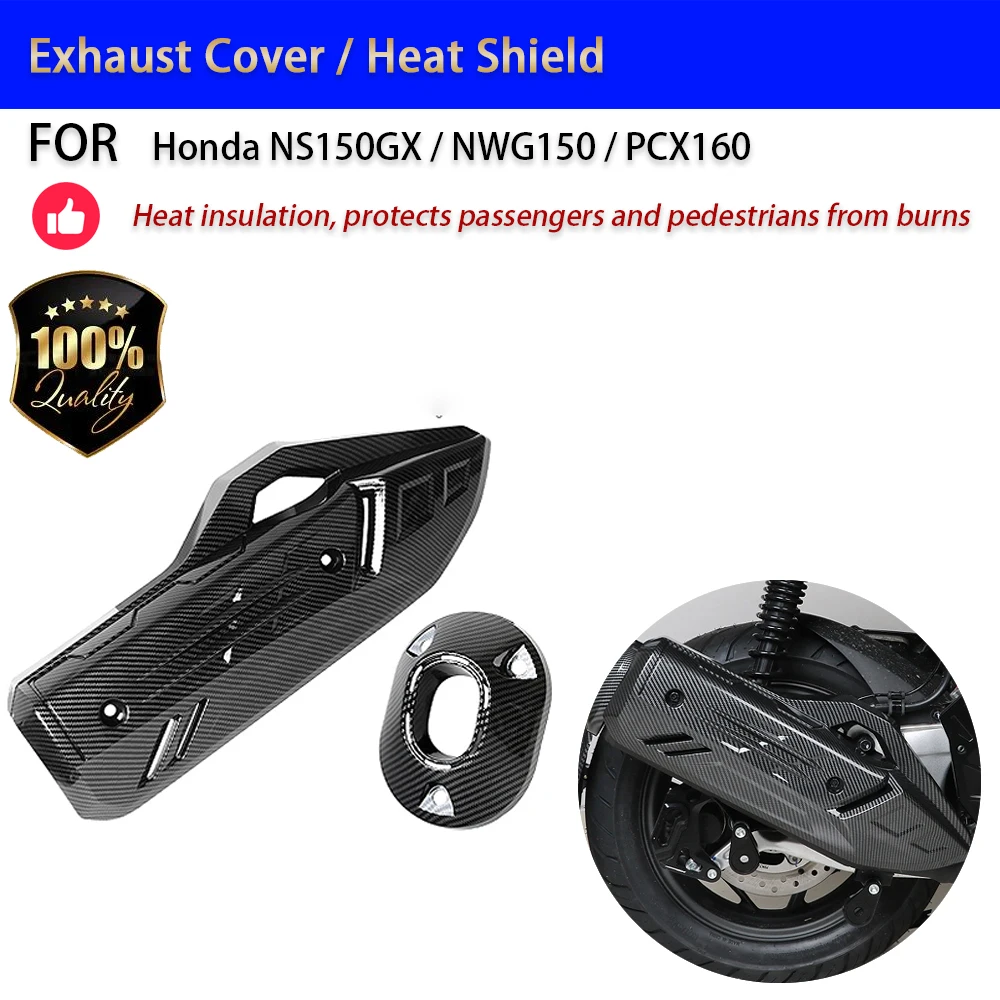 Für Honda NS150GX NWG150 PCX160 Auspuffabdeckung Kohlefaser-Hitzeschutz Anti-Verbrühungs-Verkleidung Motorrad-Zubehör