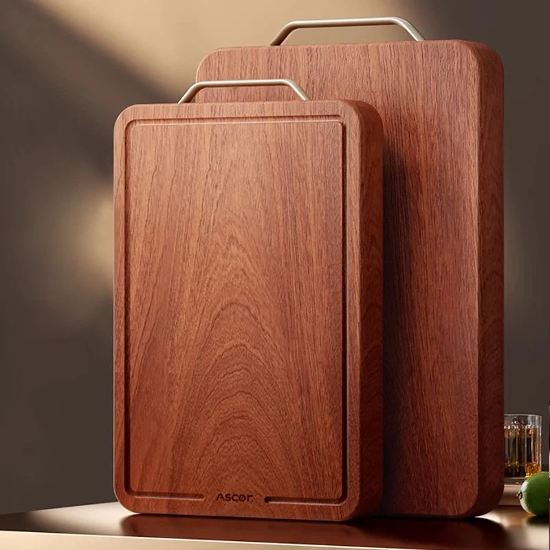 Ebony Solid Wood Cutting Board No Paint Cutting Pad Antibacterial Kitchen Chopping Board Household Supplies Kitchen Accessories