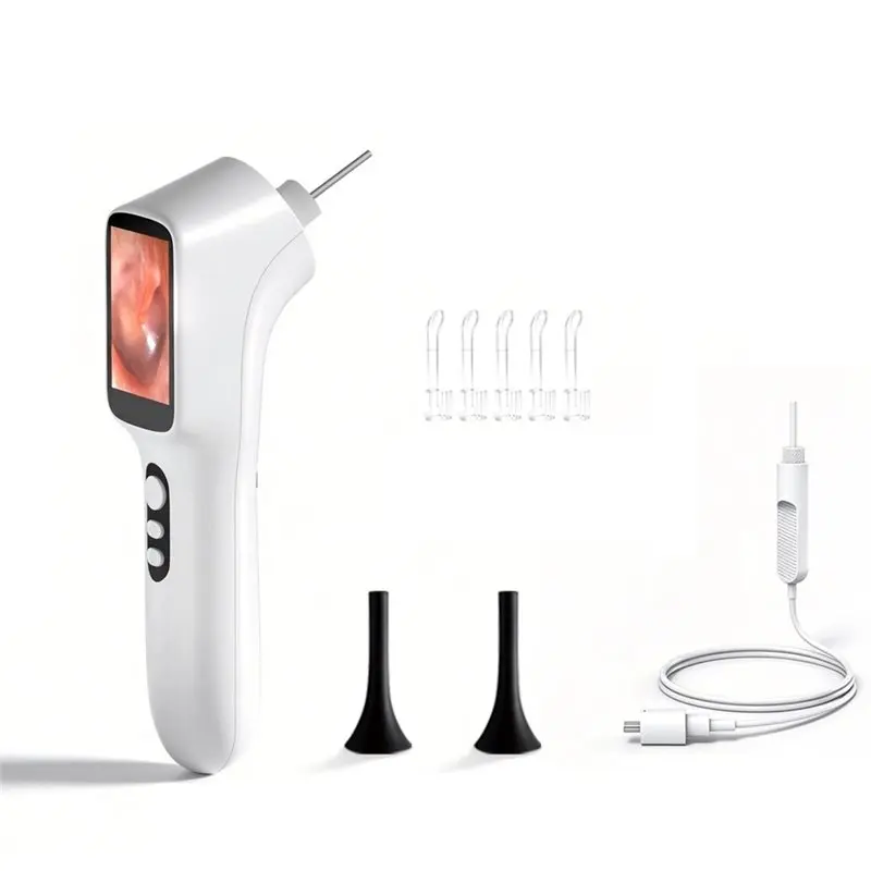 [NEW!A25P】 Digital Otoscope With IPS Screen, 720P HD Smart Visual Ear Camera,Ear Scope Otoscope Camera ,Ear Wax Removal Tool Cam