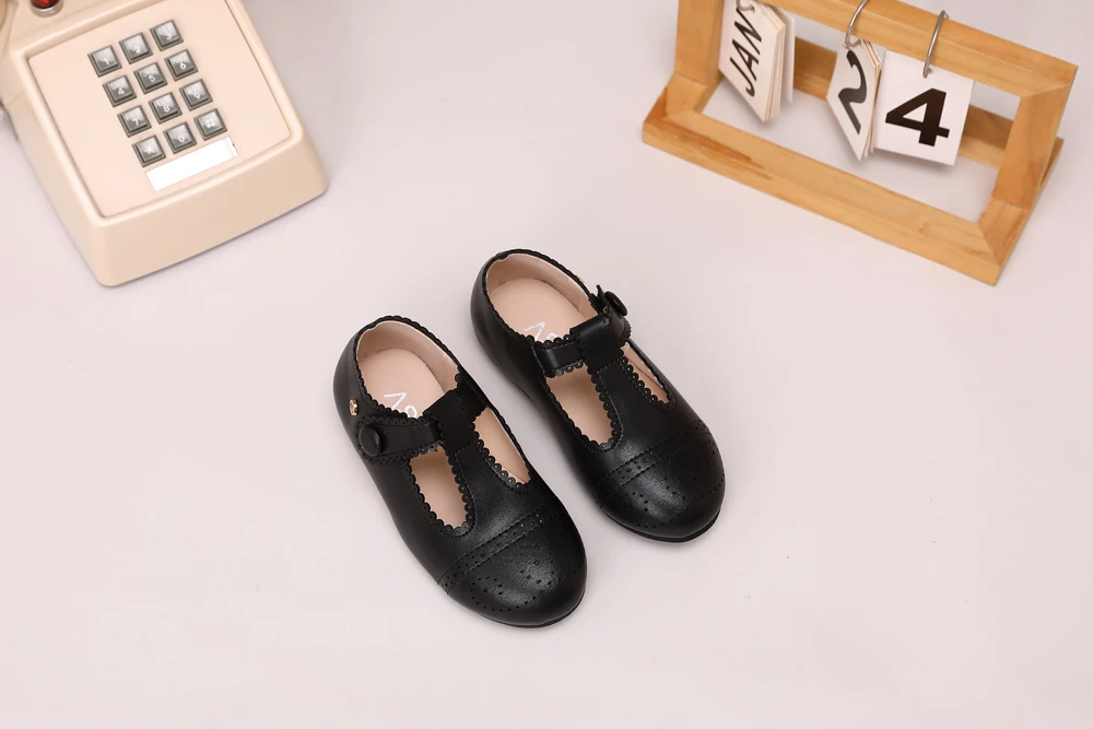 AS Kinderschuhe Marken-Kinderschuhe Baby Mädchen Lederschuhe Kleinkind Prinzessin Ballerinas Jungen Brogue Oxford Weiche Plateau Mary Jane Schuhe – Detail 17