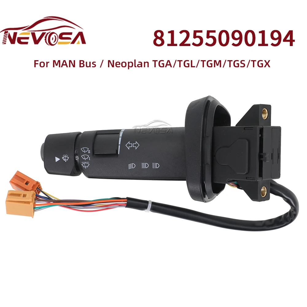 

NEVOSA For MAN Bus / Neoplan TGA/TGL/TGM/TGS/TGX 81255090194 81255090191 Truck Steering Column Switch