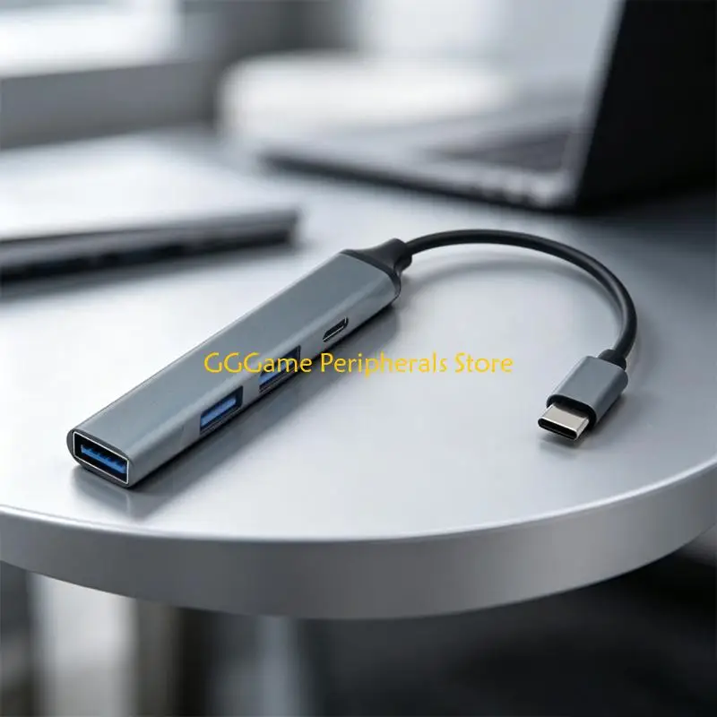 U55B Aluminium Type C Splitter with USB-A Openings for Desk and Office Reach