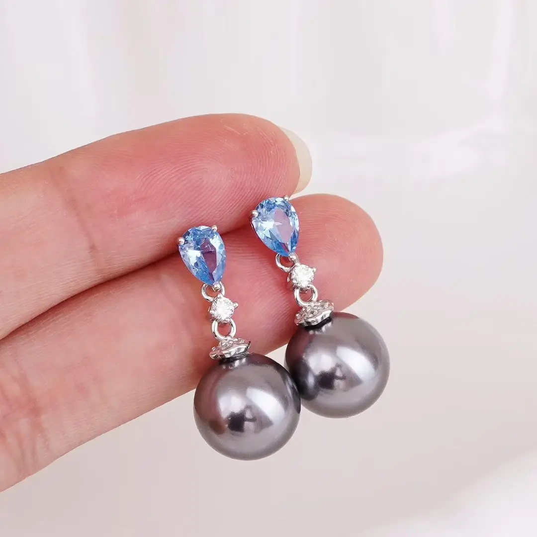 

Серьги из стерлингового серебра 925 пробы, базовые крепления, крепления для ювелирных изделий, фурнитура, аксессуары для жемчуга 9-11 мм, 3 пары/лот