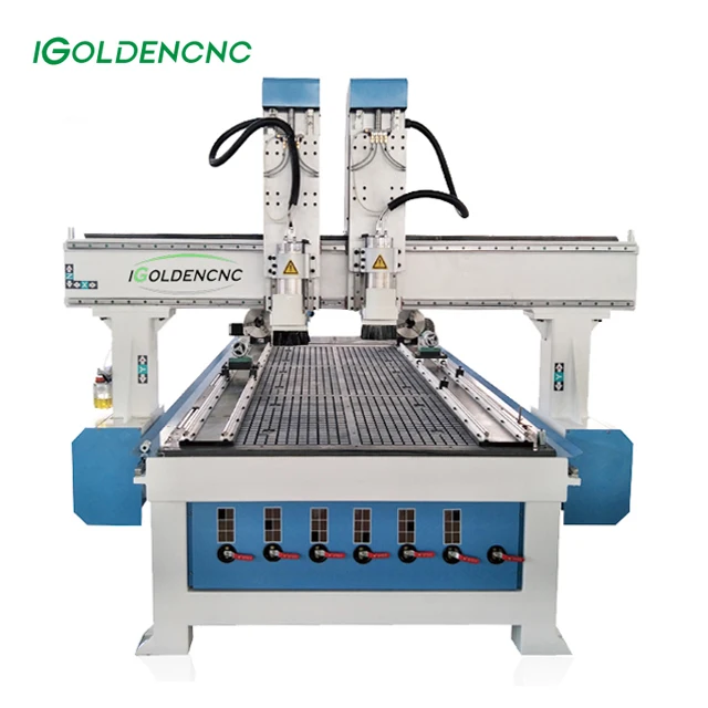 Igoldencnc Axis 4 Multi Head Rotary Wood 3D Cnc Router For Wooden en