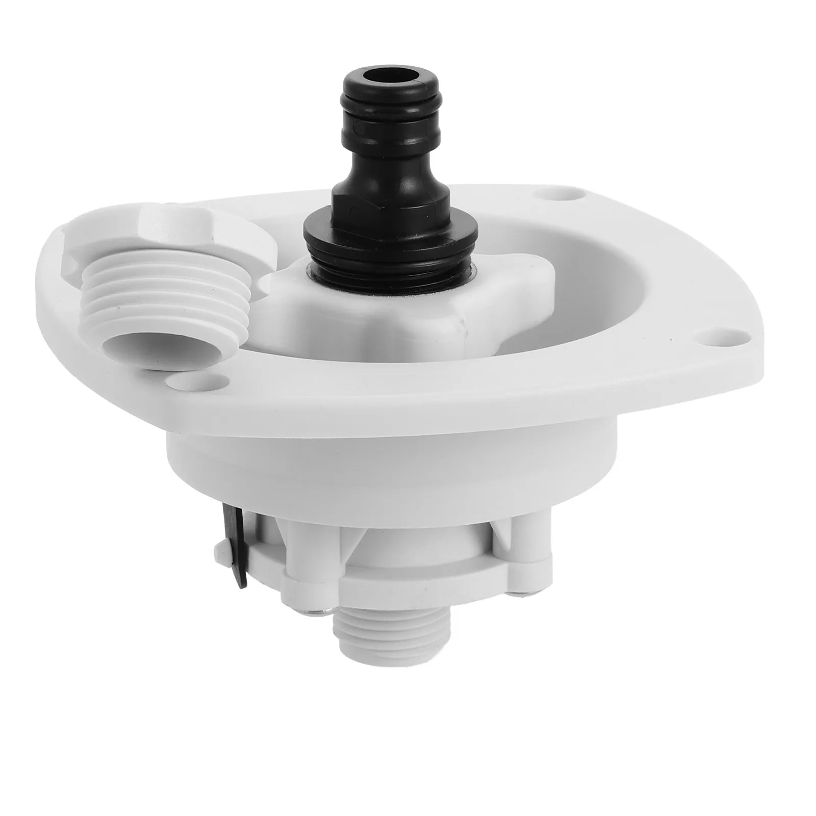 

Water Injection Port Accessories RV Fill Cap Fresh Inlet Valve White Cover Rotating Design Durable PP Material Multifunctional