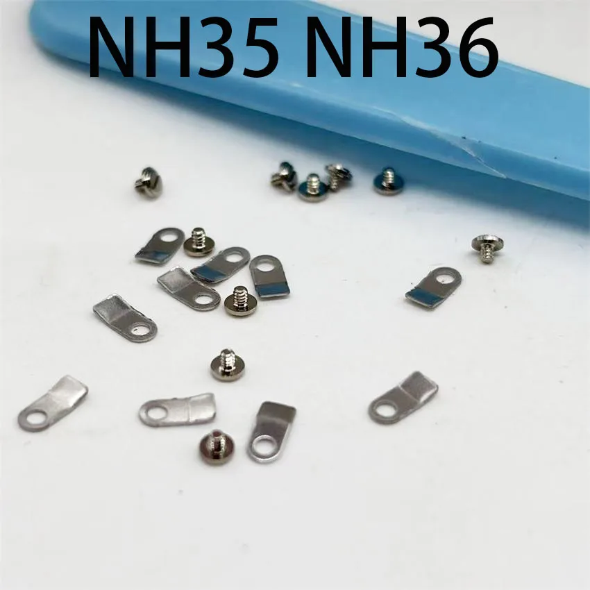 10 Sets Watch Movement Repair Parts Fixing Screws And Locking Plates Compatible NH35 NH36 Movements Watch Maintenance Accessorie
