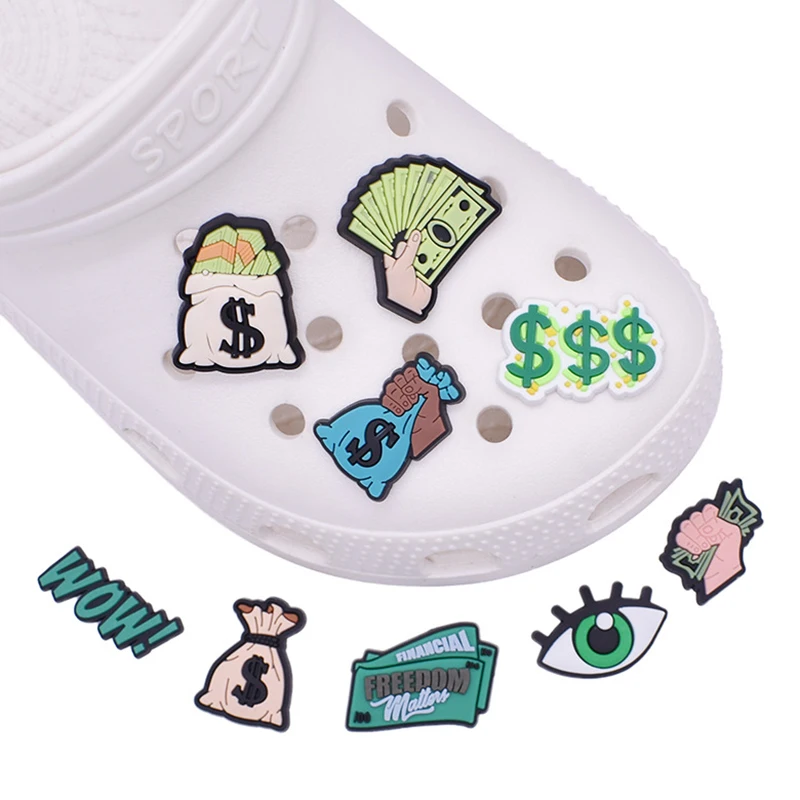 1Pcs Money Shoe Charms Pin Fits for Crocs Accessories Shoe Decorations Kids Adult Birthday Party Gifts