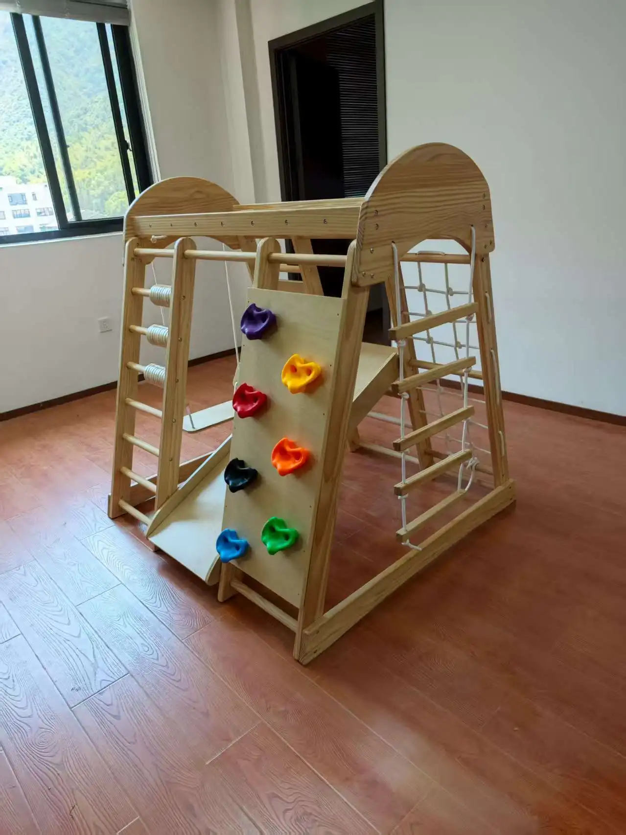 Wooden Kids Climbing Frame Lad - Kids Indoor Outdoor Games review and price