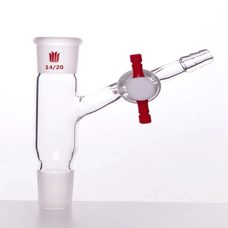 Laboratory Grinding Mouth Transparent Reaction Tube Tetrafluoro-Section Door Schlenk Tube Chemistry Supplies 10-250ml