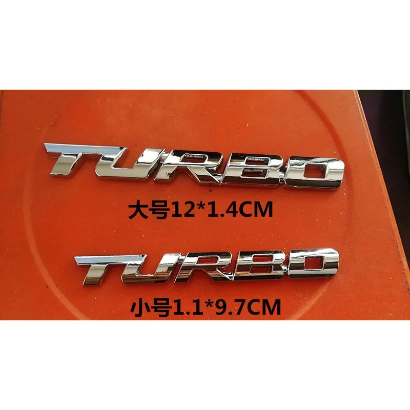 Automobile alloy modified turbo metal car stickers sports car body stickers rear side decorative stickers