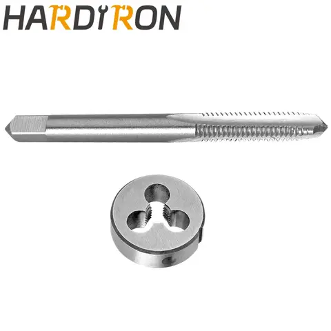 Hardiron 0-80 탭 및 다이 세트 오른손, 0-80UNF HSS 기계 스레드 탭 및 원형 다이