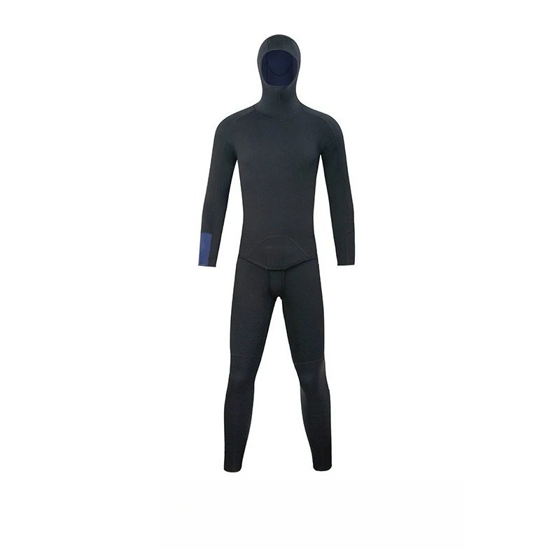 3Mm split hooded wetsuit, double-sided high-elastic men's and women's free snorkeling warm surf suit
