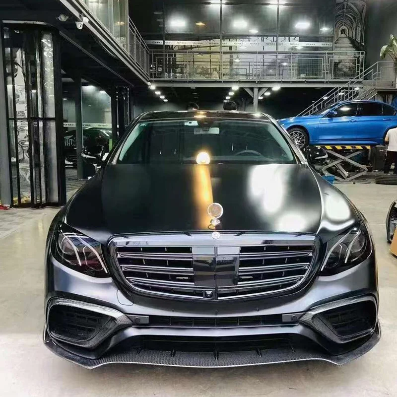 Full Custom Build With Old-to-new Body Kit ConversionW213 E63 E63S Carbon Fiber Front Bumper Canard Air Vent 3k Twill Weave 3-Ye
