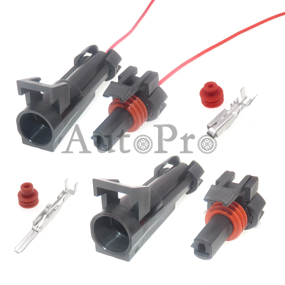 1 Set 1 Hole 12065249 Car AC Assembly Electric Wire Connector with Wires 12065171 Automobile Waterproof Socket 12065172