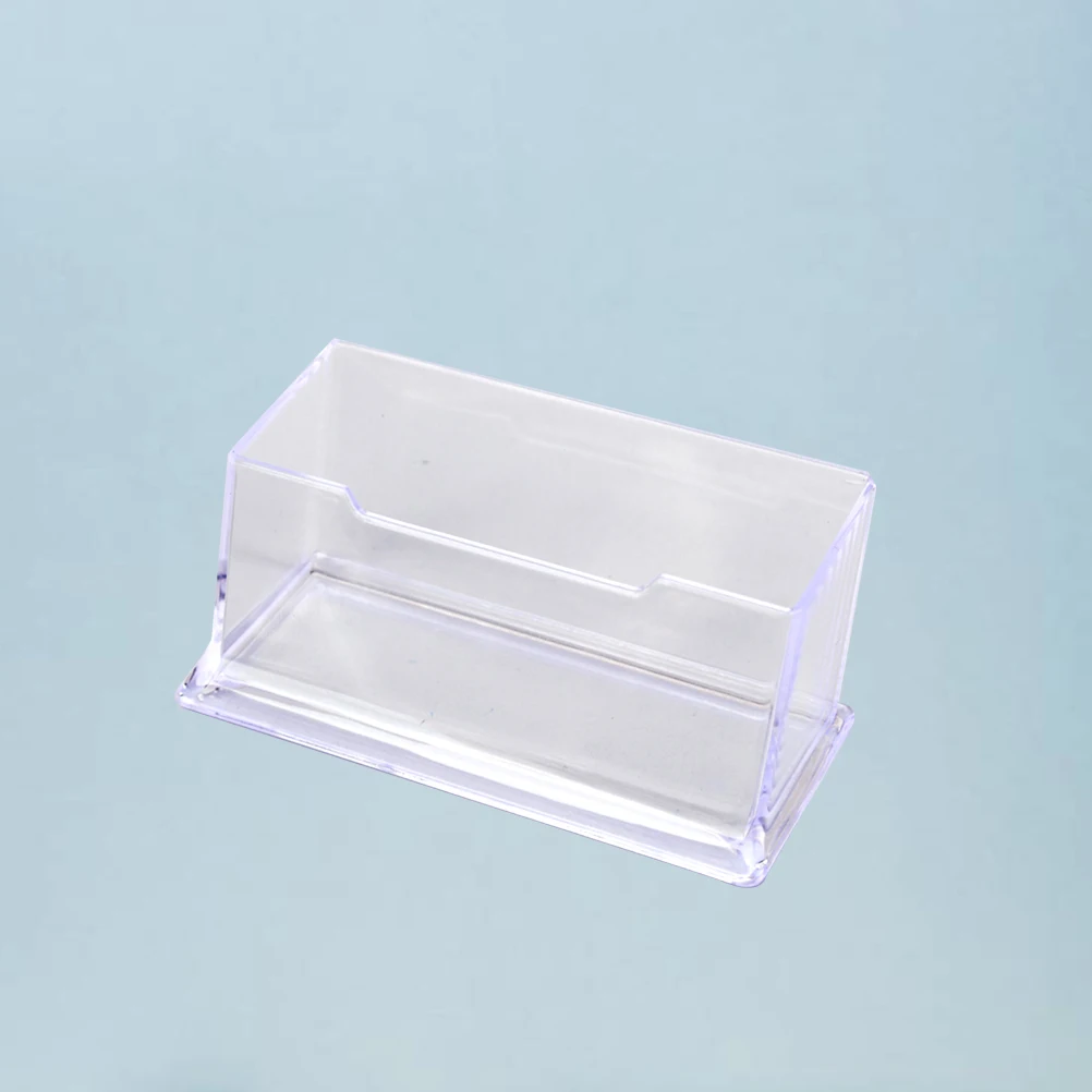 

2 Pcs Business Card Case Cards Organizer Office Stationery Supplies Single Layer Name Holder