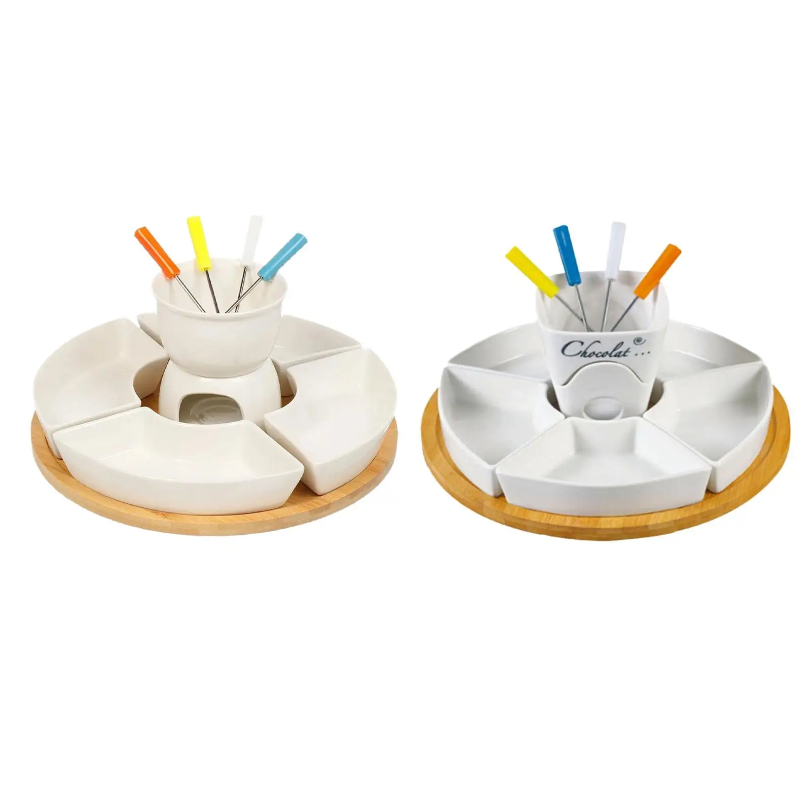 Fondue Pot Melting Pot Set, Butter Heater Home Tea Light Candle Fondue Set for Cheese, Butter, Caramel
