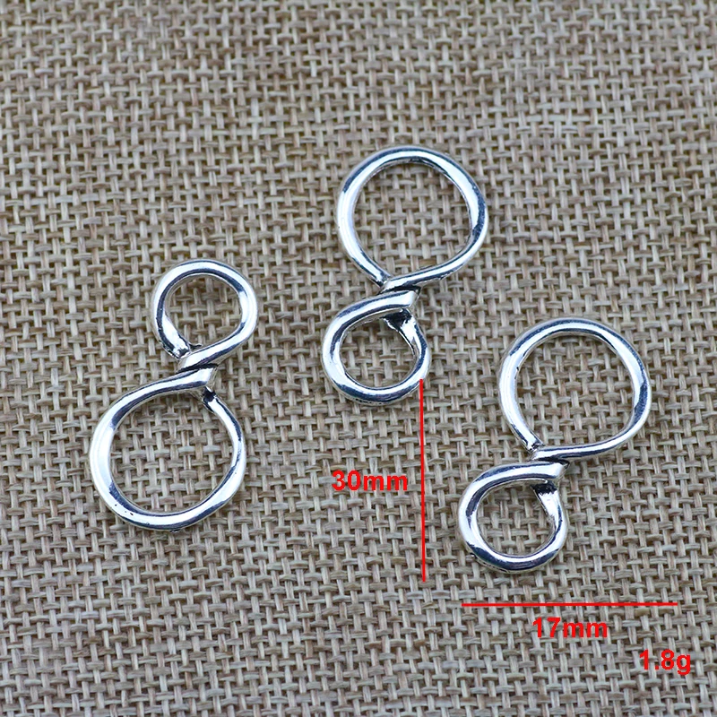 15pcs 30*17mm Infinity Charms Pendants Connectors Antique Silver Color Jewelry Making DIY Bracelet Handmade Craft