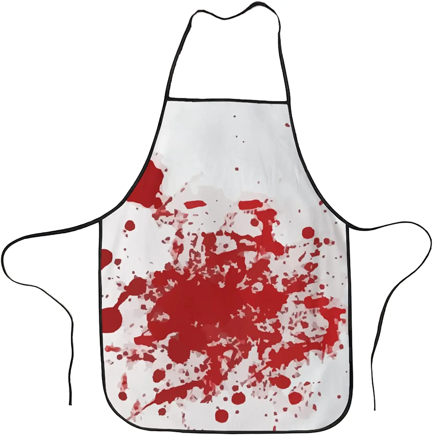 Halloween Blood Splatter Apron Kitchen Apron Women Men Chef Apron with Extra Long Ties Waterdrop Resistant Apron for Holiday BBQ