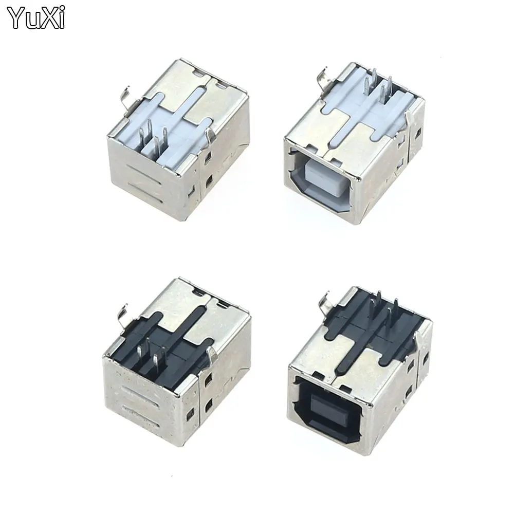 10PCS B Female 90 Degree Square Port USB Base Printer Interface USB Data Interface USB Socket USB Interface