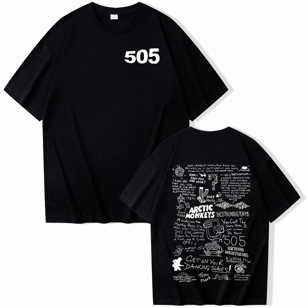 505 camicia Arctic claces Music Shirt Arctic monkey Merch Gift for Arctic claces Fan o-collo camicie a maniche corte