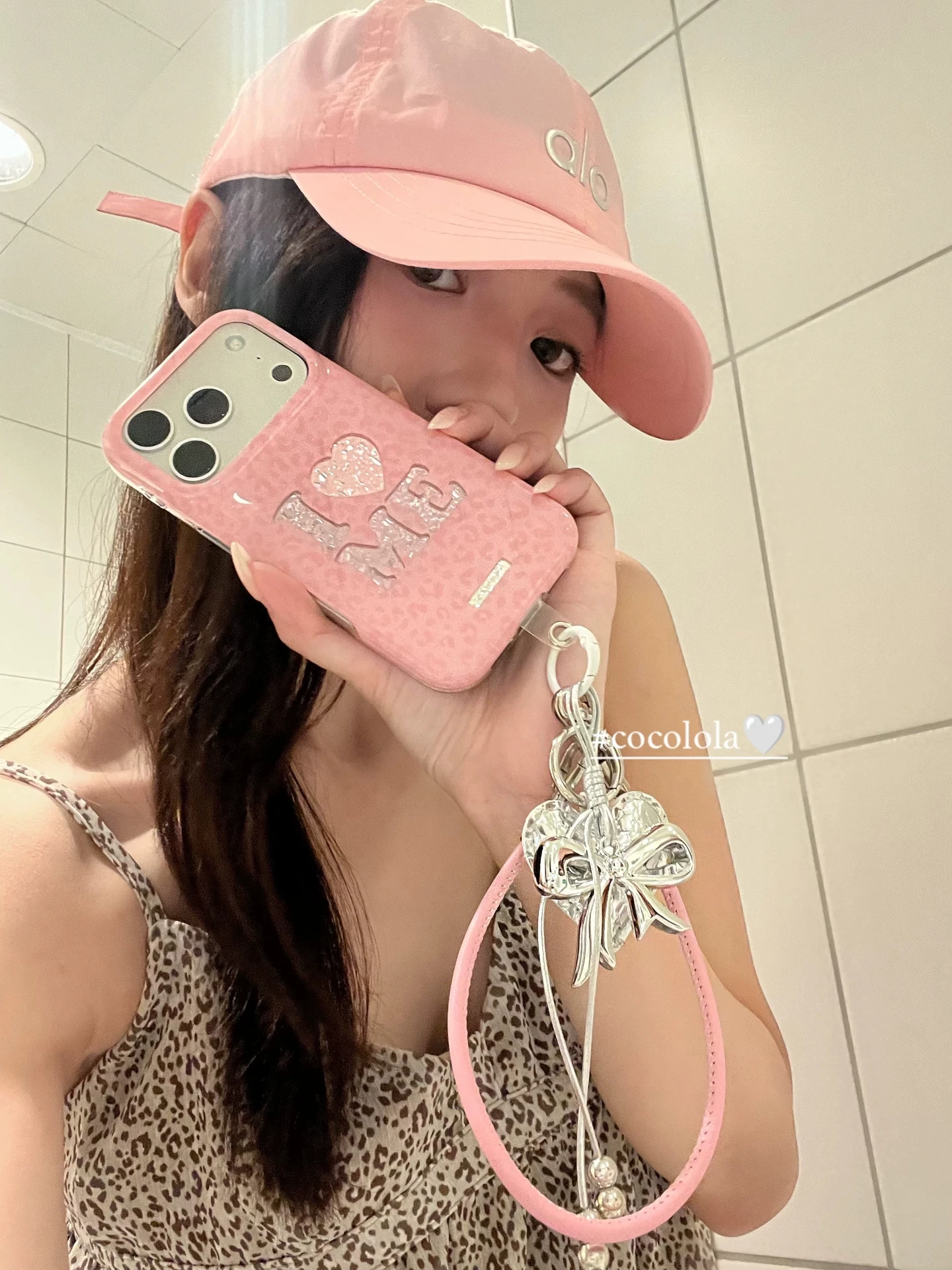 Y2K Sweet Cool Girl Pink Leopard Pattern Transparent Phone Case For iPhone 18 17 16 15 14 13 12 11 Pro Max Plus Mini 17air Cover view 5