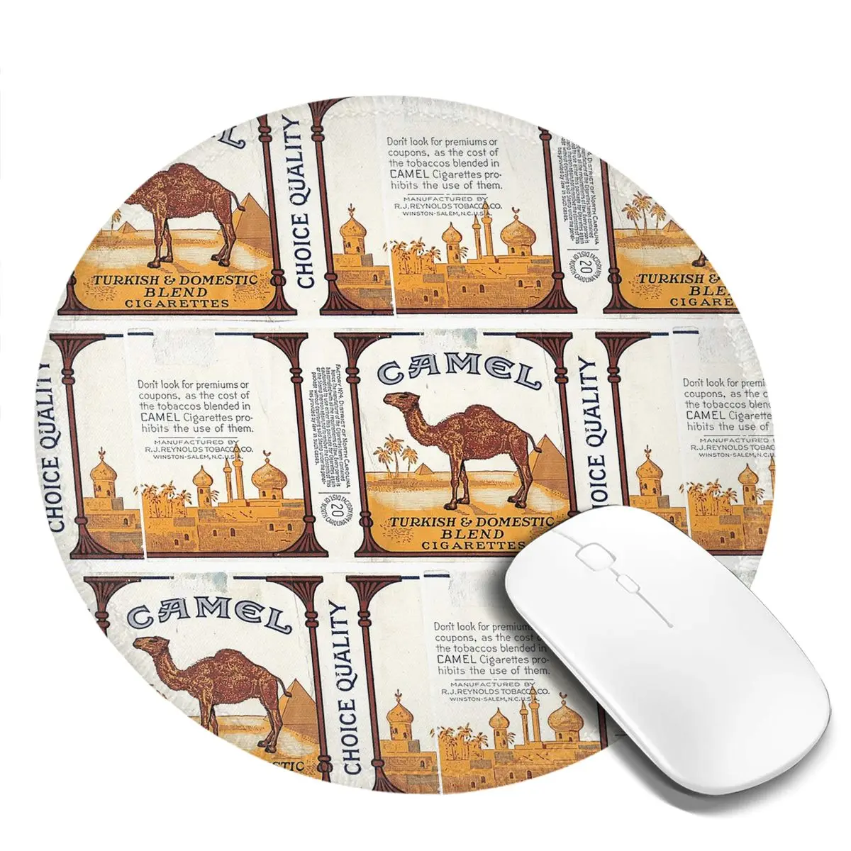 

Vintage Camel Cigarette Pack Round Mouse Pad Computer Keyboard Mouse Mat Gamer PC Desk Mat Office Accessories Table Mats