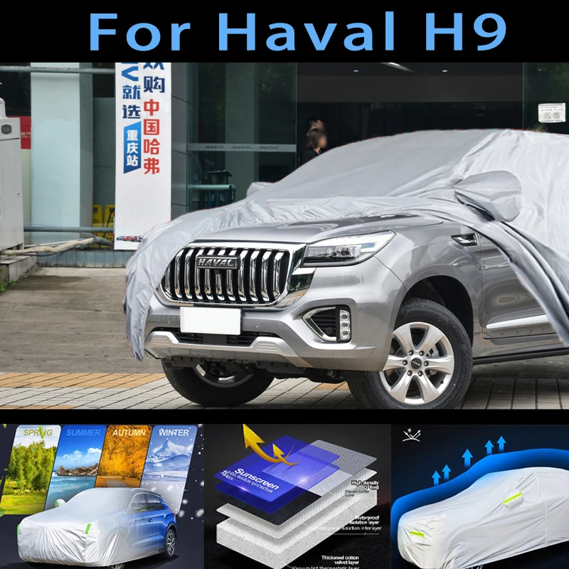 

For Haval H9 Outdoor Protection Full Car Covers Snow Cover Sunshade Waterproof Dustproof Exterior Car cover protection