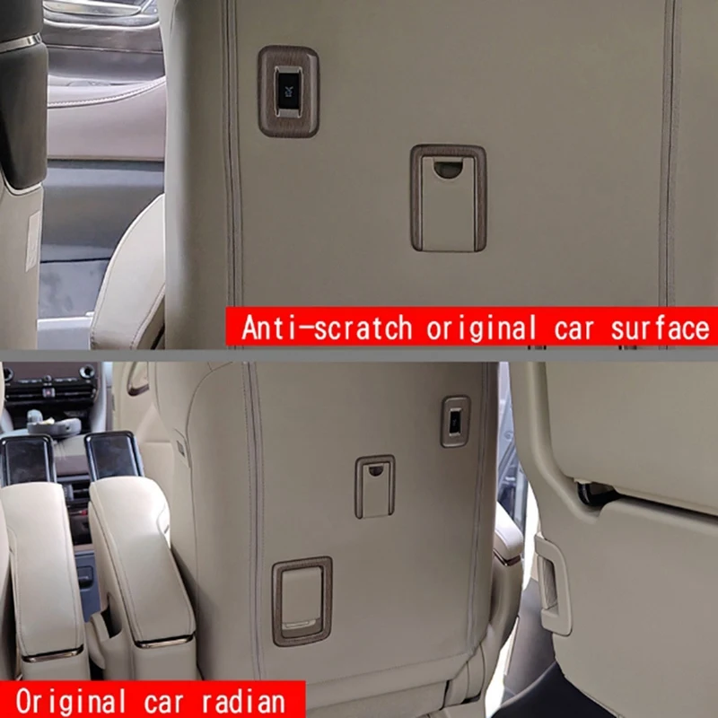 For Toyota Alphard/VELLFIRE 40 Series 2023+ Car Second Row Seat Button Frame Trim High Configuration Wood Grain Parts