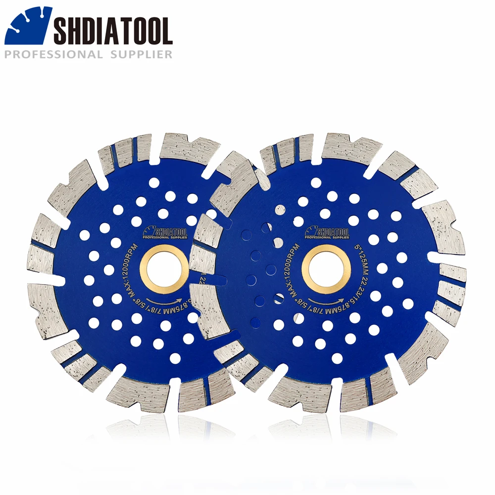

SHDIATOOL Segmented Saw Blade Dia125mm Diamond Cutting Disc With Multi Hole 5Inch Concrete Granite Masonry Circular Disc Plate
