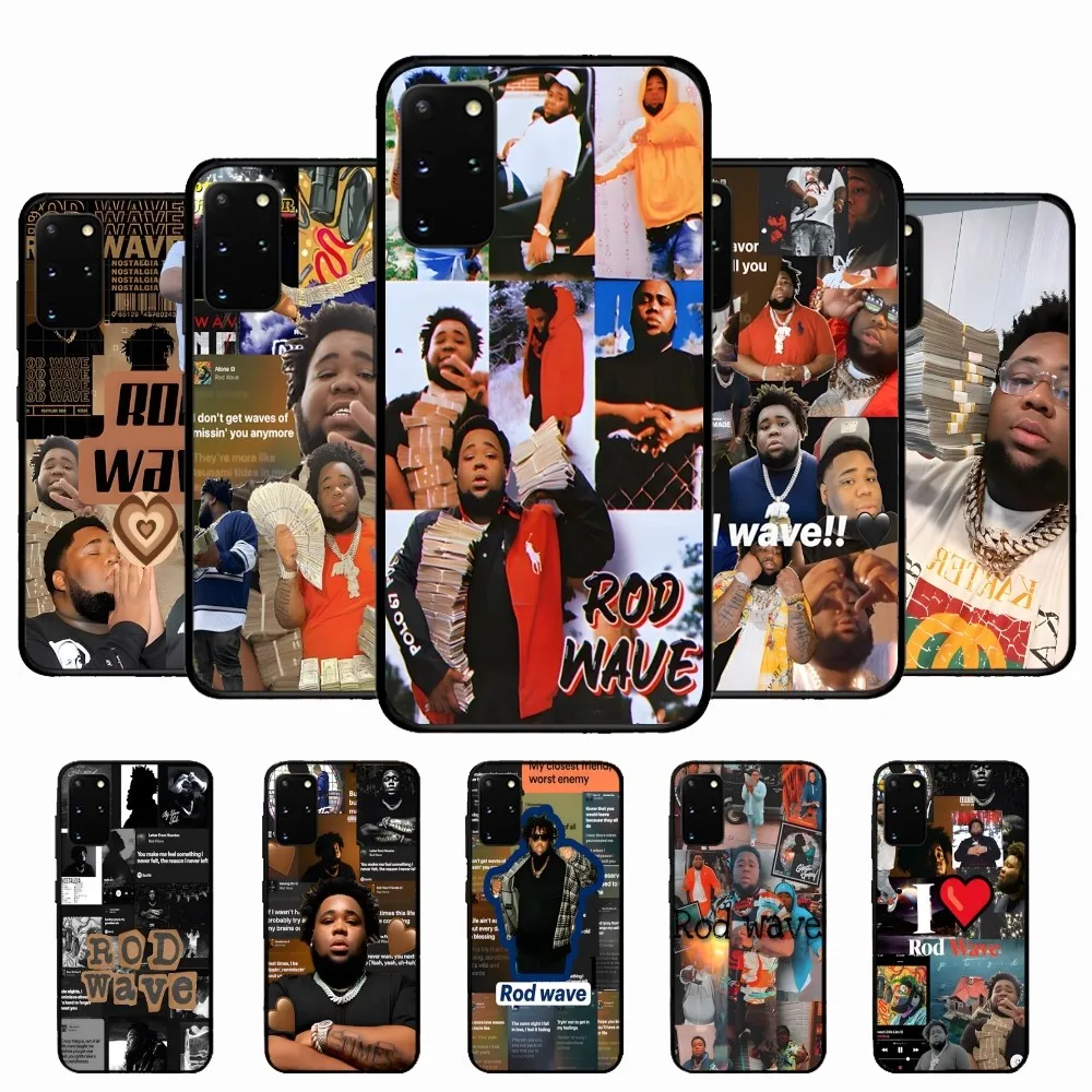 Rod W-Wave Rapper Phone Case Silicone PC+TPU For Samsung S10 20 30 22 23 24 Plus Lite Ultra Cover